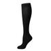 NIUREDLTD Compression Socks For Women Solid Color Knee-High Boot Socks Sports Socks Black S