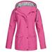 snowsong Coats For Women Winter Coats For Women Plus Outdoor Hooded Raincoat Solid Size Rain Jacket Windproof Women Women s Coat Fall Jacket For Woman Hot Pink M