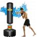 Punching Bag with Stand Adult 70 205lbs Boxing Bag Shock Absorber Suction Cup Base Punching Bag Stand for Adult Standing Kickboxing Bag for Home Office Gym