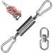 Triani 600 LB Hammock Chair Hanging Hardware Kit Strong Hammock Hammock Spring Swing Swivel Spinner with 2 Snap Hook Carabiner for Porch Swings Hammocks Hanging Chairs Yoga Veranda Seat Silver