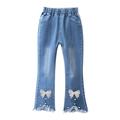 Fall Savings! 2023 TUOBARR Toddler Girl Jean Baby Girls and Toddler Super-Soft Stretch Denim Jeggings Toddler Girl Jean White 11-12 Years