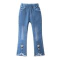 Fall Savings! 2023 TUOBARR Toddler Girl Jean Baby Girls and Toddler Super-Soft Stretch Denim Jeggings Toddler Girl Jean Sky Blue 5-6 Years
