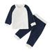 TOWED22 Baby Girls Fall Outfits Rib Frill Long Sleeve Romper Flared Pants Headband Set Fall Winter Outfits(O 10-11 Y)