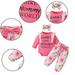Godderr 3PCS Newborn Baby Girls Letter Tops Clothing Outfits Lace Romper Pants+ Headband Bowknot Trousers Long Sleeve Trousers Spring Autumn Tops Outfits for 0-18M