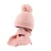 ZMHEGW Kids Toddler Baby Unisex Print Plush Autumn Winter Hair Ball Solid Scarf Gaiter Knit Hat Children s Winter Hats Toddler Toboggan Star Was Hat Baseball Cap Youth Toddler Hat Boys Winter Hats