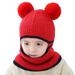 ZMHEGW Windproof Hat Thick Baby Caps Warm Ski Scarf Hat Kids Hood Knitted Cycling Winter Thermal Earflap Toddler Kids Hat Toddler Boy Knit Hat Organic Mitts Boys Knit Hat Olive Cat The Hat Hat Kids