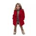 Pejock Toddler Girls Fleece Jacket Little Girls Winter Warm Sherpa Coats Baby Fashion Cute Casual Solid Color Keep Warm Fuzzy Pea Coat Jacket with Pockets for Toddler Girls (12M-5T) Clothing