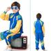 LYCAQL Girls Clothes Outfit Kids Toddler Baby Unisex Spring Summer Patchwork Long Sleeve Pants Coat Sports Outfits Shirt and (Blue 10-12 Years)