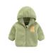 Herrnalise Boys Girls Polar Fleece Jacket with Hood Winter Thick Warm Outerwear School Uniforms for Boys Toddler Fleece Jacket Size 6mouth-4Years