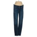 Citizens of Humanity Jeggings - Low Rise Straight Leg Boyfriend: Blue Bottoms - Women's Size 27 - Dark Wash