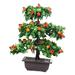 Artificial Fruit Tree Bonsai 13inch Tall Pot Plants Ornament PP Material Sturdy Table Centerpiece for Bedroom Multipurpose Pomegranate