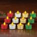 LED Multi Color Glitter Holiday Tealights - Set of 12