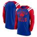 Men's Nike Royal/Red Buffalo Bills Classic Arc Raglan Tri-Blend Long Sleeve T-Shirt