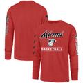 Men's '47 Red Miami Heat 2023/24 City Edition Triplet Franklin Long Sleeve T-Shirt