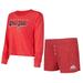 Women's Concepts Sport Scarlet Ohio State Buckeyes Team Color Long Sleeve T-Shirt & Shorts Set