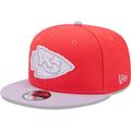 Men's New Era Red/Lavender Kansas City Chiefs Two-Tone Color Pack 9FIFTY Snapback Hat