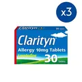 Clarityn Allergy 10mg Tablets - 3 x 30 Tablet Bundle