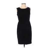 Talbots Casual Dress - Sheath Crew Neck Sleeveless: Black Solid Dresses - Women's Size 4 Petite