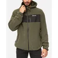 Men's Bench Mens Blaine Full Zip Hooded Fleece Jacket - Green - Size: L