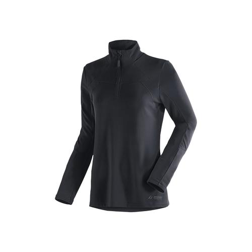 „Funktionsshirt MAIER SPORTS „“Bianka““ Gr. 46, schwarz Damen Shirts Funktionsshirts funktionaler Midlayer für Outdoor Touren und Ausflüge“