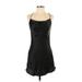 Zara Cocktail Dress - A-Line Cowl Neck Sleeveless: Black Print Dresses - Women's Size X-Small