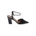 Sarto by Franco Sarto Heels: Pumps Chunky Heel Chic Black Solid Shoes - Women's Size 9 - Pointed Toe
