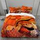 Corn Snake Single Duvet Cover Set Brown Python Single Bedding Sets Microfibre Single Duvet Cover Soft Single Bedding 3D Print Quilt Cover with 2 Pillow Cases 50x75cm