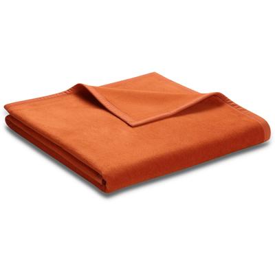 Wohndecke BIEDERLACK "Unicolour" Wohndecken Gr. B/L: 100 cm x 150 cm, orange (terracotta) Baumwolldecken