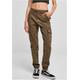 Cargohose URBAN CLASSICS "Urban Classics Damen Ladies Cotton Twill Utility Pants" Gr. 26, Normalgrößen, grün (olive) Damen Hosen Cargohosen