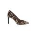 DKNY Heels: Pumps Stilleto Cocktail Party Brown Zebra Print Shoes - Women's Size 9 - Pointed Toe