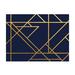 Chelsea Art Studio Gold Navy & Lines II by Guseul Park - Graphic Art Canvas in Gray/White | 63 H x 47 W x 1.5 D in | Wayfair 52GCGP0430-D