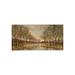 Chelsea Art Studio Twilight on the River by Liv Carson - Graphic Art Canvas in Brown | 27 H x 54 W x 1.5 D in | Wayfair 52GCFX69701-OD-C