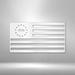 Gracie Oaks American Flag Sign 1776 Wall Décor Metal in White | 15 H x 17.5 W x 0.05 D in | Wayfair FA7A36BB3BCF428DA8135DCBA727E330