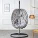 Dakota Fields Chavah Egg Swing Chair w/ Stand, Cushions & Pillow | 79.13 H x 40.16 W x 40.16 D in | Wayfair 4DE5C08B67974EC58CC18B98E3ABA0F2