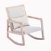 Gracie Oaks Tjomme Solid Wood Rocking Chair Wood/Solid Wood in Brown | 34.3 H x 34.3 W x 24.8 D in | Wayfair 2E5DB8719B6C403F85BEB3A911846146