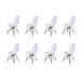 Latitude Run® Zanobi Low Back Side Chair Dining Chair Plastic/Acrylic/Upholstered in White | 31.89 H x 18.11 W x 20.87 D in | Wayfair