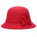 Arlmont & Co. Raija Hat, Wool in Red | 5.9 H x 5.1 W x 1.6 D in | Wayfair D43D86373F764BF2A447B04B991E6C18