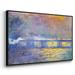 Wexford Home Charing Cross Bridge Framed On Canvas by Claude Monet Print Canvas in Black/White | 17 H x 25 W x 2 D in | Wayfair CF08-815MONET-FL101