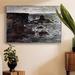 Wexford Home Rocky Coast & The Lion Rock, Belle Framed On Canvas Print Canvas in Black/White | 27 H x 41 W x 2 D in | Wayfair CF11-450MONET-FL302
