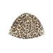 Beanie Hat: Brown Leopard Print Accessories - Kids Girl's Size 7