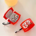 Simpatica scatola di cioccolato Custodia per auricolari in silicone di alta qualità per Samsung Galaxy Buds FE/Buds Live/Buds2/Buds 2 pro/Buds Pro con gancio