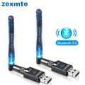 Zexmte 100M USB Bluetooth 5.0 Adapter 20M 50M Bluetooth 5.1 Dongle Audio Transmitter Receiver for