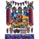 Flame Car Monster Car Theme Party Decoration Supplies Disposable Tableware Balloon Digital Set Boys