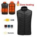 PHMAX Heated Vest Winter Warm Hiking Heated Jacket Vest Outdoor Sports Men Ski Warming Heating