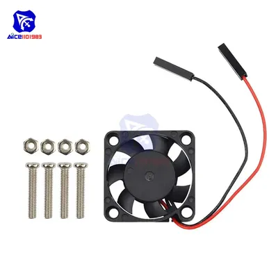 diymore 30x30x7mm Raspberry Pi Lüfter 3,3V 5V DC 2Pin Bürstenlosen Lüfter für Raspberry Pi 4/Pi 3 Image