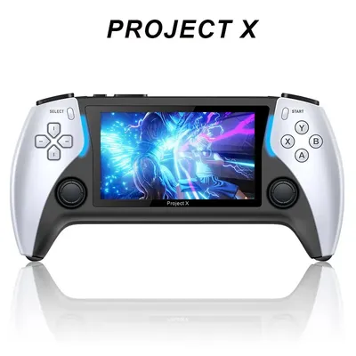 PROJECT-X Handheld-Spiele konsole 4,3 Zoll ips Bildschirm tragbare Videospiel-Player HD-Spiele Image