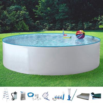 Rundpool KONIFERA "NEO 2", weiß, H:120cm Ø:350cm, Schwimmbecken, inkl. umfangreichem Zubehör, Tiefe 120 cm, versch. Größen