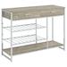 Coaster Furniture Melrose 2-shelf Wine Cabinet with 2 Drawers Gray Washed Oak and Chrome