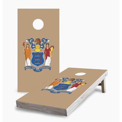 New Jersey State Flag Cornhole Game (Choose Wraps or Boards)