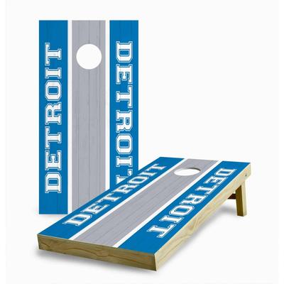 Detroit Lions Striped Cornhole Game (Choose Wraps or Boards)